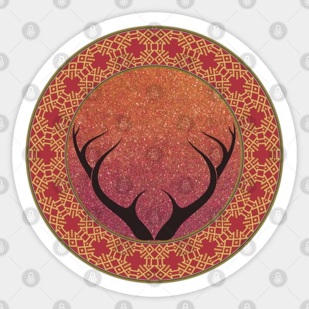 Mandala Deer Sticker by O.M design